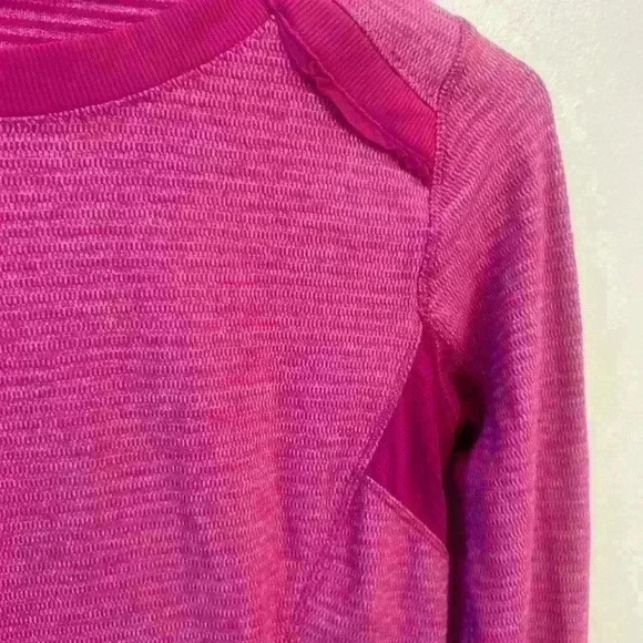 Lululemon 4 Think Fast Long Sleeve Heathered Ultra Violet Hot Pink Rulu EUC! - Picture 3 of 7